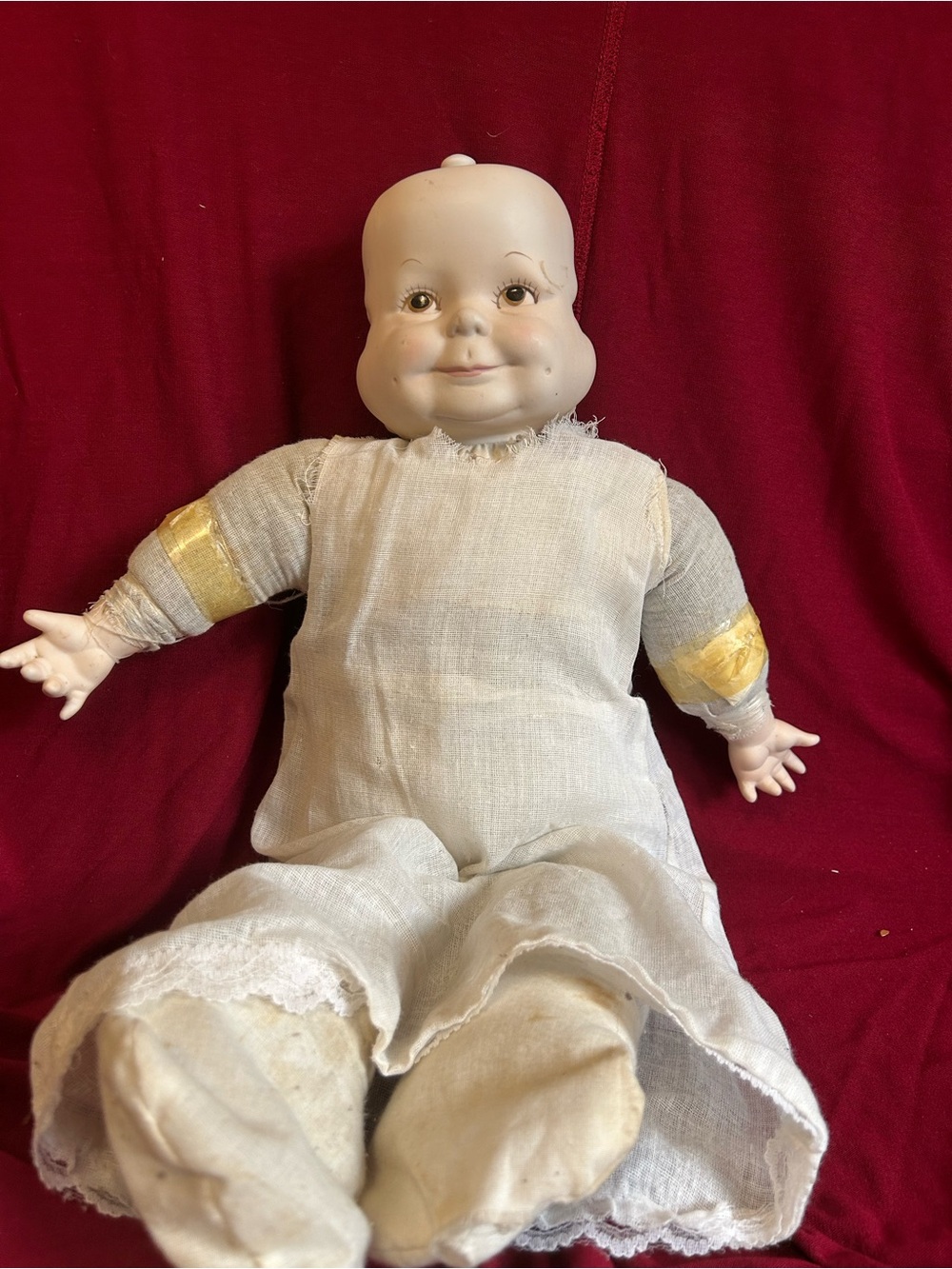 Vintage 3 Faced Porcelain Baby Doll